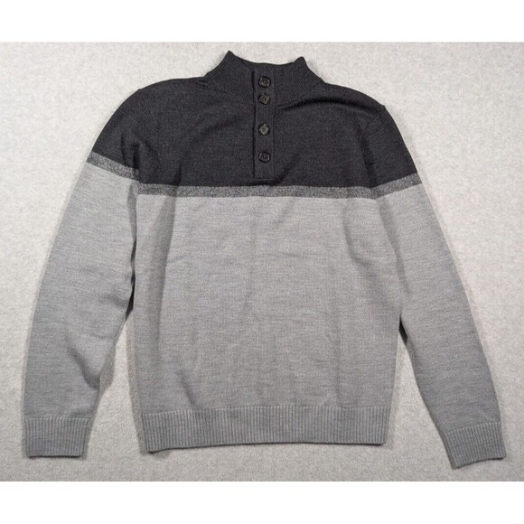 Neiman Marcus Men Sweater Large Extrafine Merino Wool Turtleneck Ribbed Knit - Picture 1 of 10
